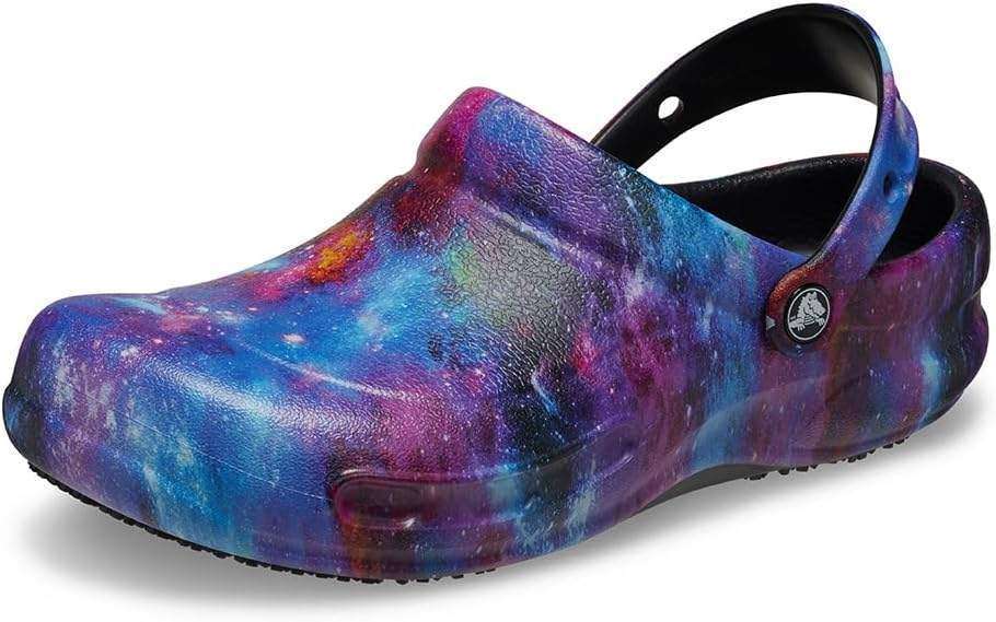 Crocs Спеціаліст Унісекс Бузкові Галактика Bistro Graphic Slip Resistant Work Clog — фото 2