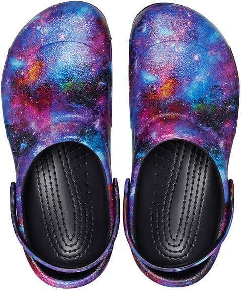 Crocs Спеціаліст Унісекс Бузкові Галактика Bistro Graphic Slip Resistant Work Clog — фото 5