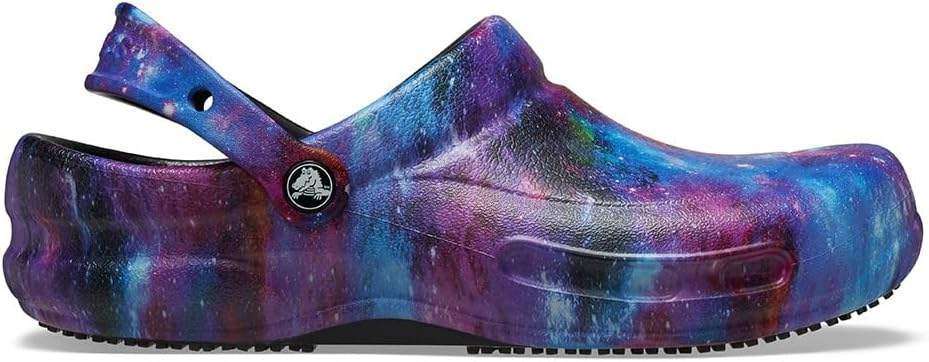 Crocs Спеціаліст Унісекс Бузкові Галактика Bistro Graphic Slip Resistant Work Clog — фото 6