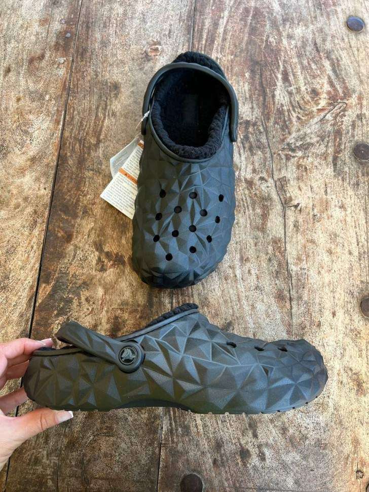 Crocs Геометрік Клог Класік Утеплені Чорні Classic Geometric Lined Clog — фото 2