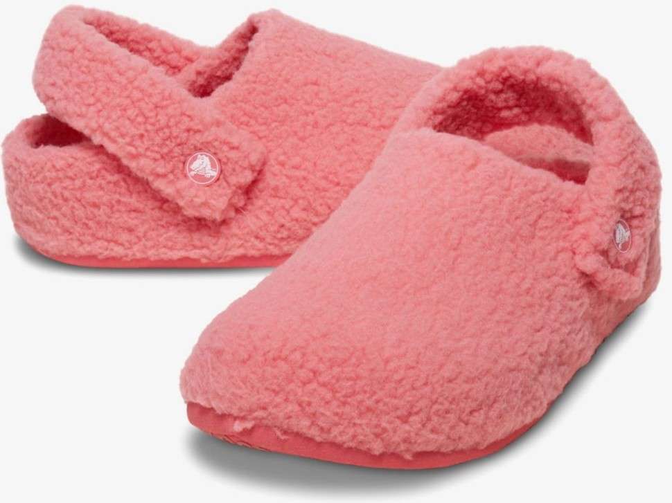 Crocs утеплені Рожеві Жіночі Classic Cozzzy Slipper - hot blush