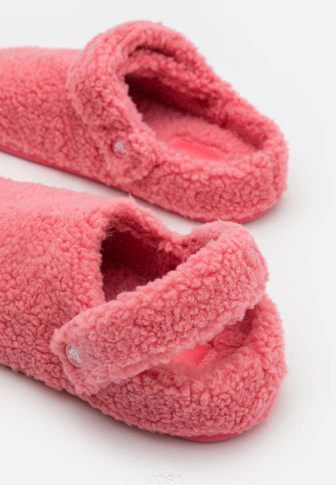Crocs утеплені Рожеві Жіночі Classic Cozzzy Slipper - hot blush — фото 2