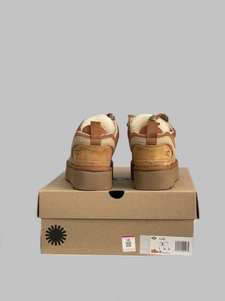Жіночі UGG Кросівки Платформа Зимові Замшеві Коричневі Lowmel Platform Sneaker Chestnut — фото 2