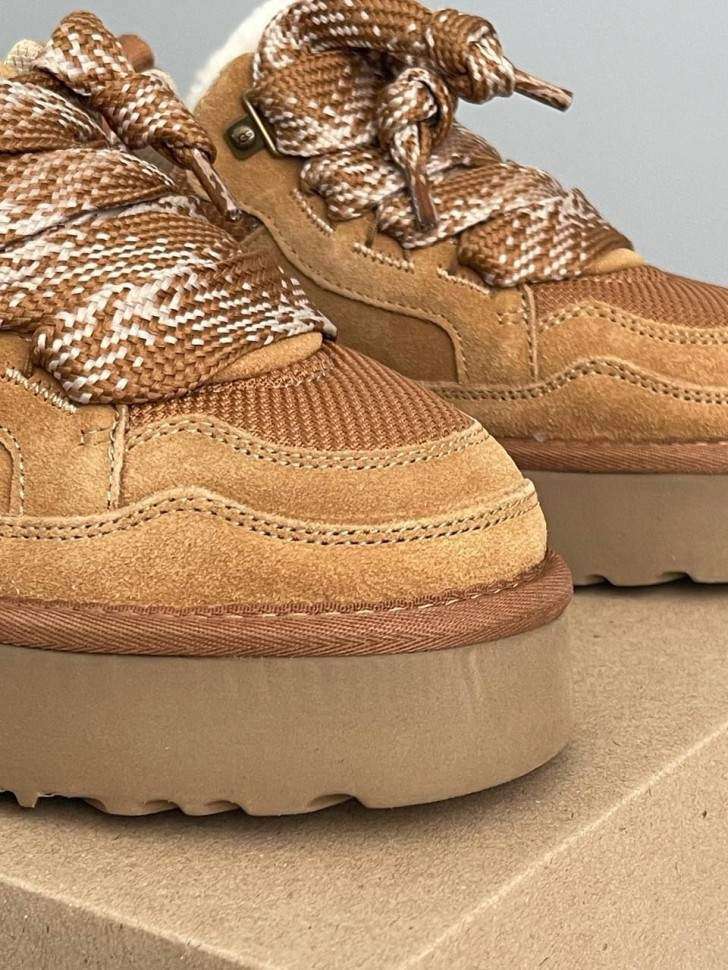 Жіночі UGG Кросівки Платформа Зимові Замшеві Коричневі Lowmel Platform Sneaker Chestnut — фото 3