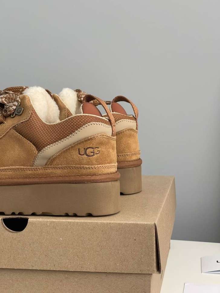 Жіночі UGG Кросівки Платформа Зимові Замшеві Коричневі Lowmel Platform Sneaker Chestnut — фото 4