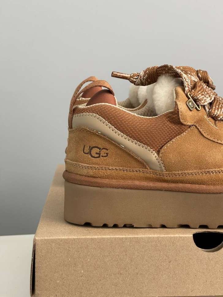 Жіночі UGG Кросівки Платформа Зимові Замшеві Коричневі Lowmel Platform Sneaker Chestnut — фото 8