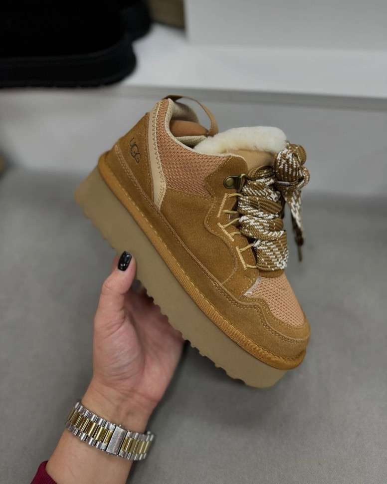 Жіночі UGG Кросівки Платформа Зимові Замшеві Коричневі Lowmel Platform Sneaker Chestnut — фото 9