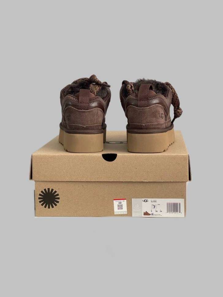 Жіночі UGG Кросівки Платформа Зимові Замшеві Шоколадні Lowmel Platform Sneaker Chocolate — фото 2