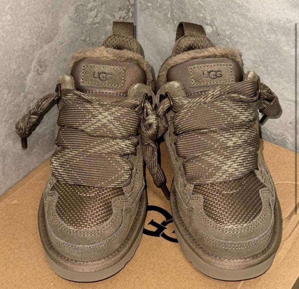 Жіночі UGG кросівки Зимові Замшеві Хакі Lowmel Sneaker Khaki Antilope — фото 11