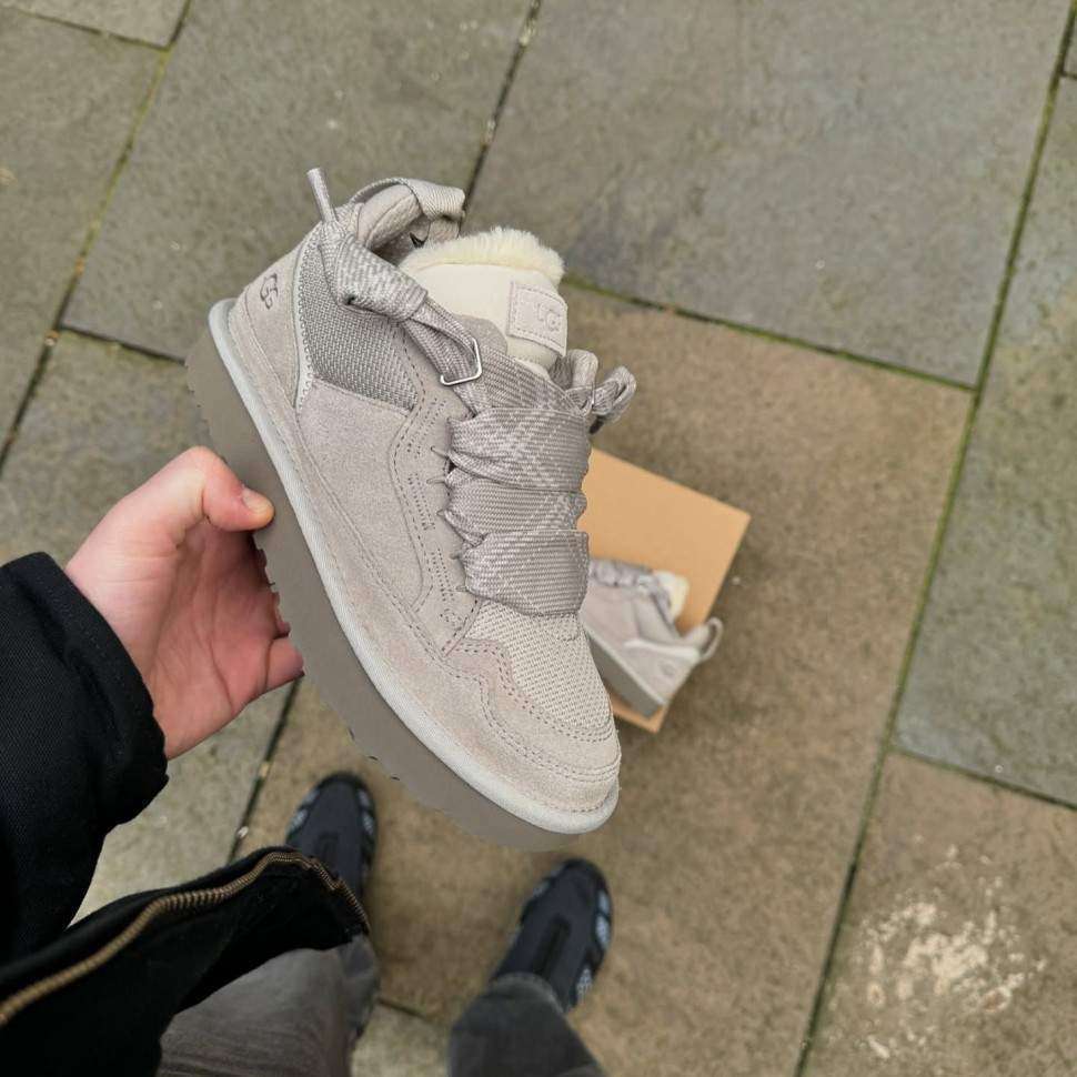 Жіночі UGG кросівки Зимові Замшеві Сірі Lowmel Sneaker Grey Pumice — фото 8
