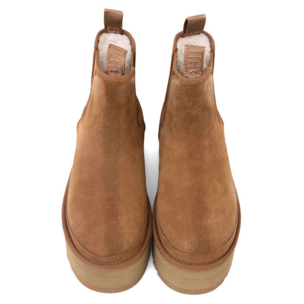 Жіночі UGG Платформа Ньюмел Чоботи Помаранчеві Замша з Пасками Neumel Chelsea Chestnut Platform — фото 5