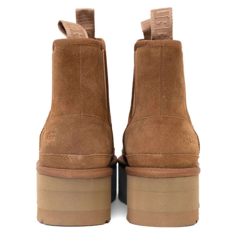 Жіночі UGG Платформа Ньюмел Чоботи Помаранчеві Замша з Пасками Neumel Chelsea Chestnut Platform — фото 6