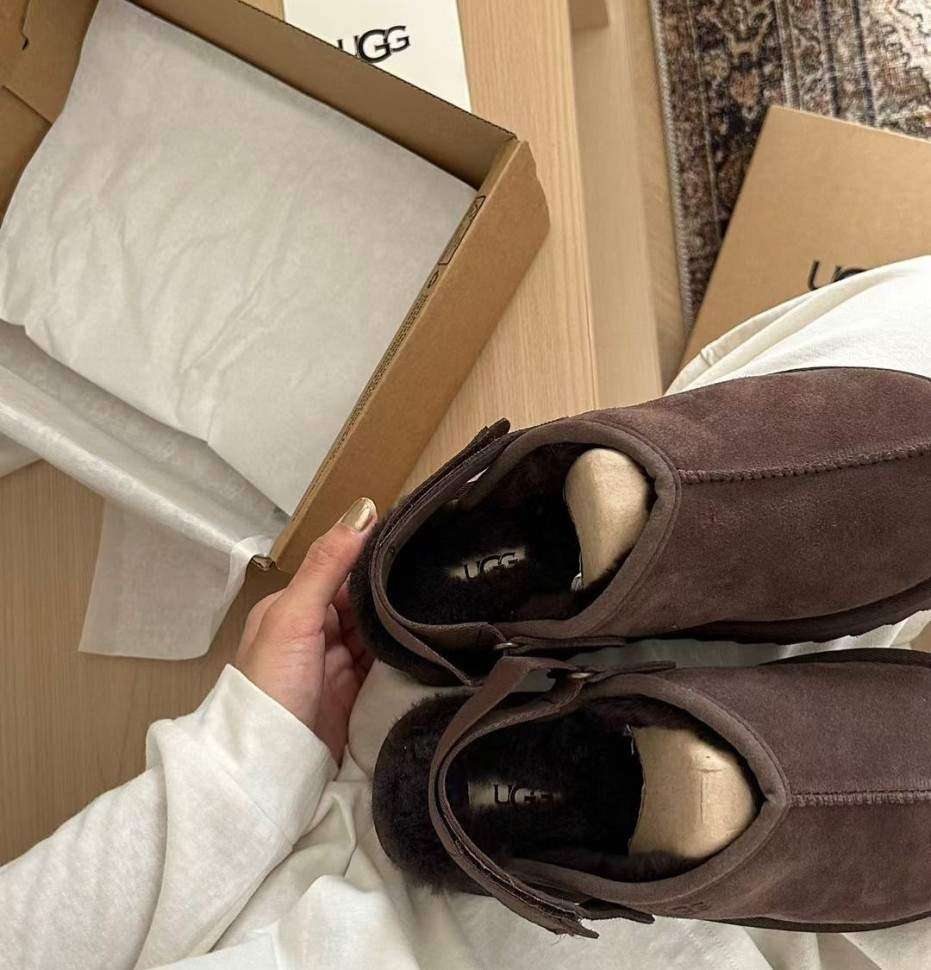 Жіночі UGG Ланах Сандалі Платформа Шоколадні Lanah Clog Chestnut Chocolate — фото 13