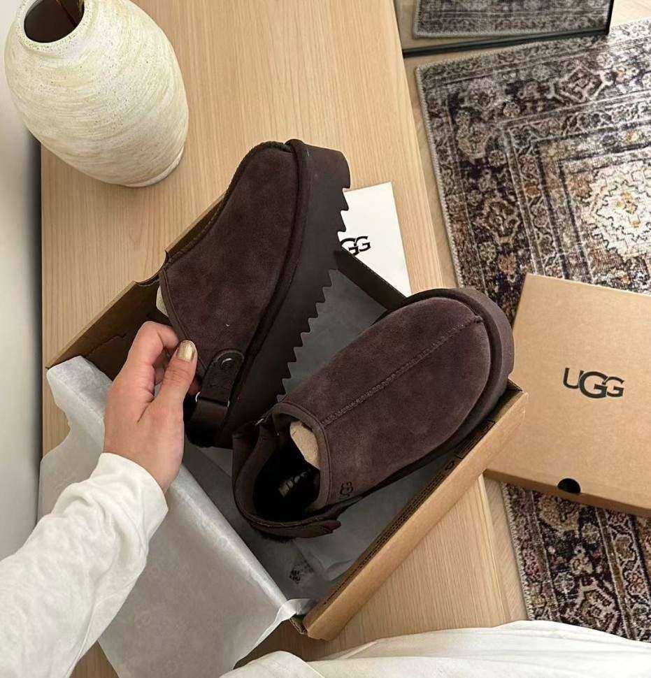 Жіночі UGG Ланах Сандалі Платформа Шоколадні Lanah Clog Chestnut Chocolate — фото 5
