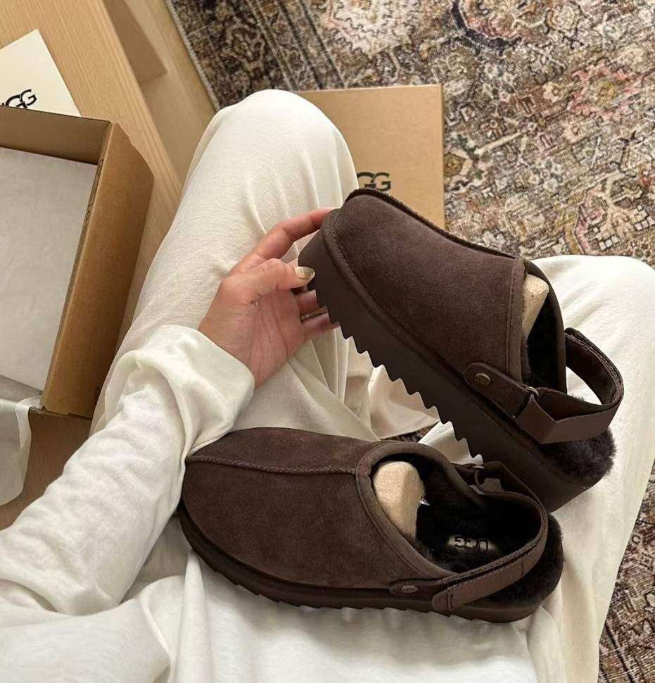 Жіночі UGG Ланах Сандалі Платформа Шоколадні Lanah Clog Chestnut Chocolate — фото 9