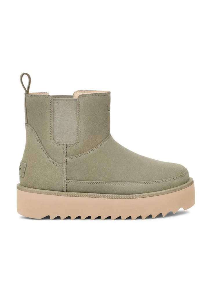 Жіночі UGG Челсі Платформа Зелені Замша Міні Chelsea Platform Tractor Green