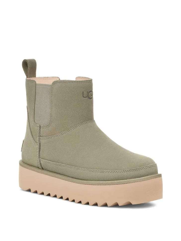Жіночі UGG Челсі Платформа Зелені Замша Міні Chelsea Platform Tractor Green — фото 3
