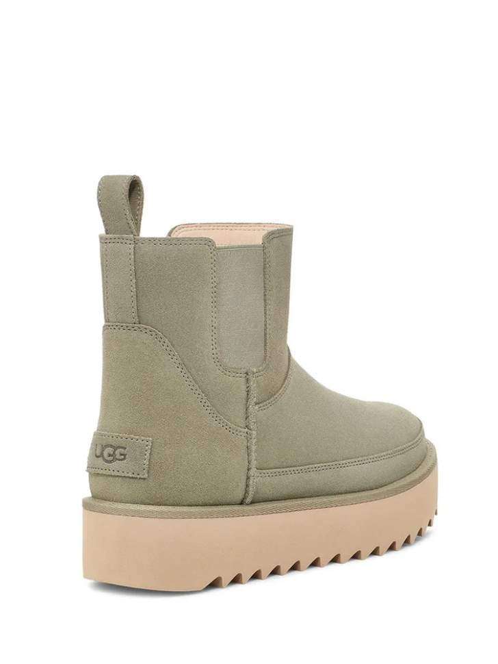 Жіночі UGG Челсі Платформа Зелені Замша Міні Chelsea Platform Tractor Green — фото 5