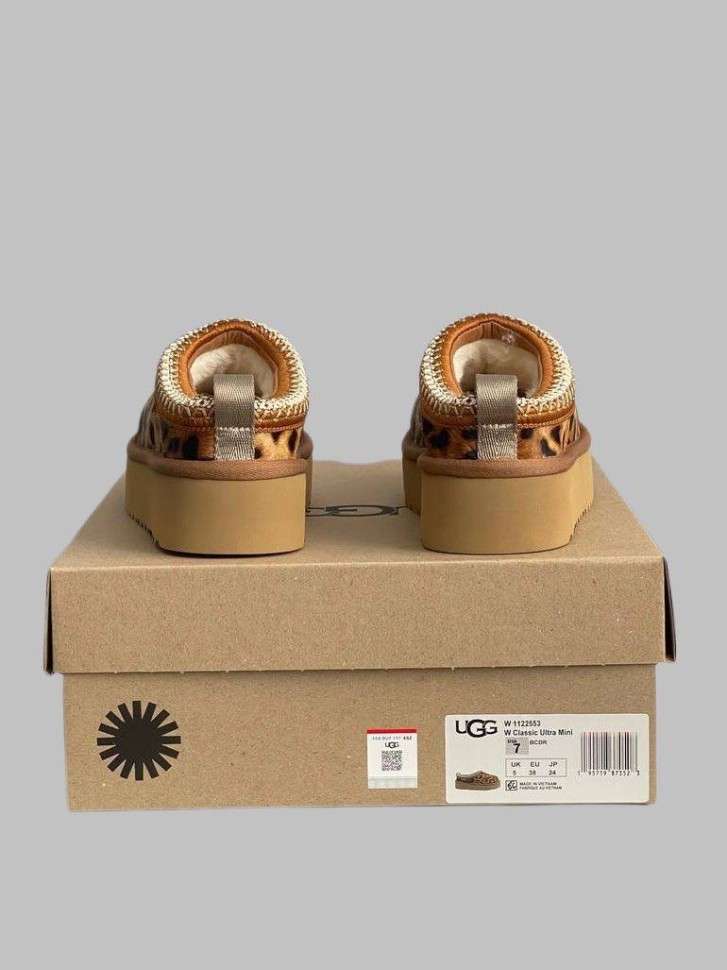 Жіночі UGG Тазз Сліппер Ультра Міні Платформа Леопардові Tazz Platform Leopard Print — фото 6