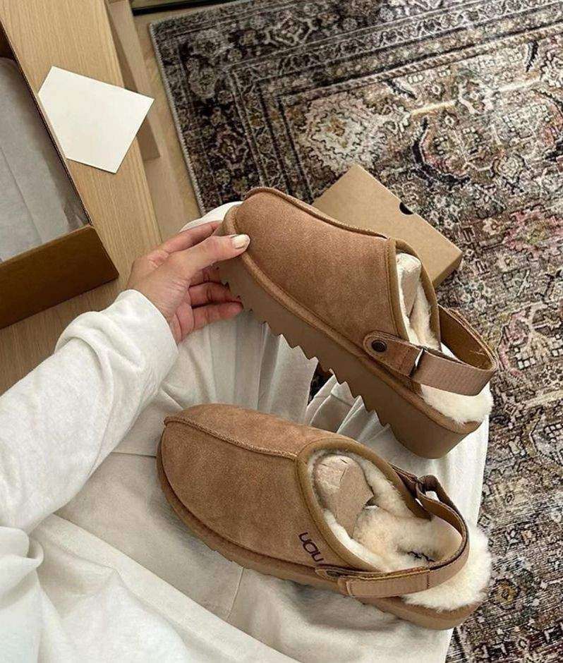 Жіночі UGG Ланах Сандалі Платформа Памаранчеві Lanah Clog Chestnut Platform — фото 12