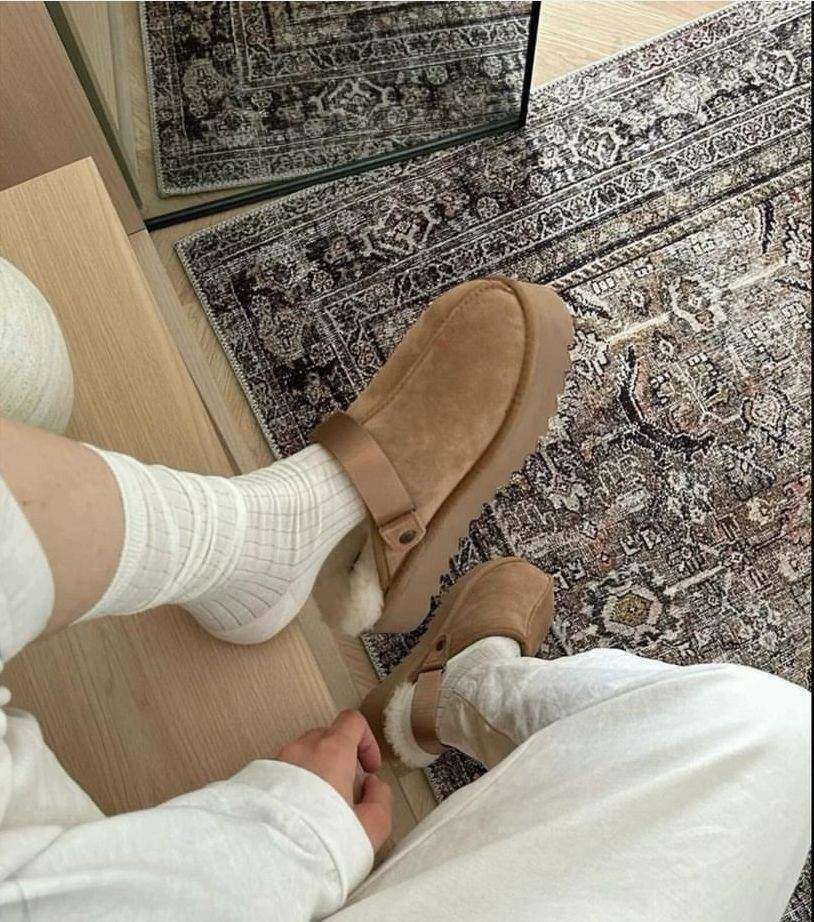 Жіночі UGG Ланах Сандалі Платформа Памаранчеві Lanah Clog Chestnut Platform — фото 13
