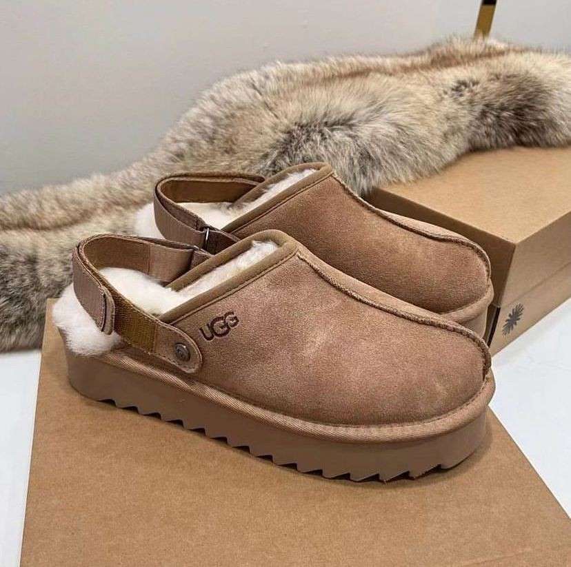 Жіночі UGG Ланах Сандалі Платформа Памаранчеві Lanah Clog Chestnut Platform — фото 14