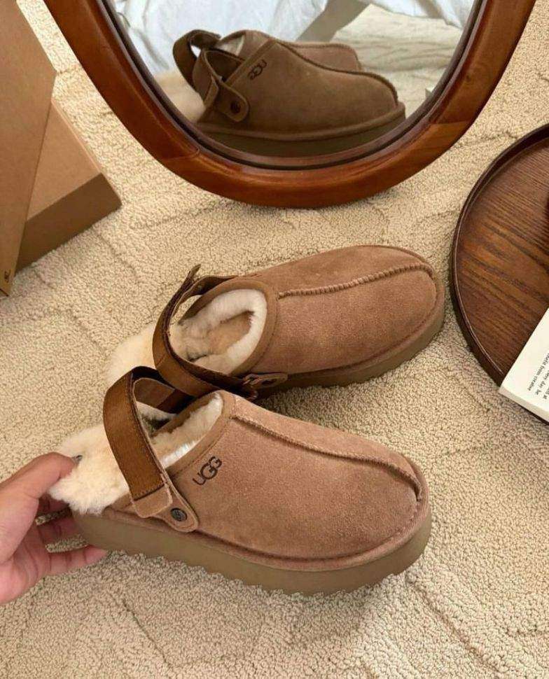 Жіночі UGG Ланах Сандалі Платформа Памаранчеві Lanah Clog Chestnut Platform — фото 7