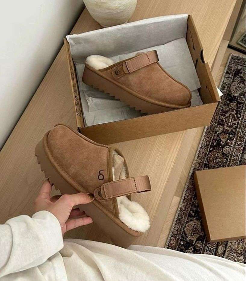 Жіночі UGG Ланах Сандалі Платформа Памаранчеві Lanah Clog Chestnut Platform — фото 8