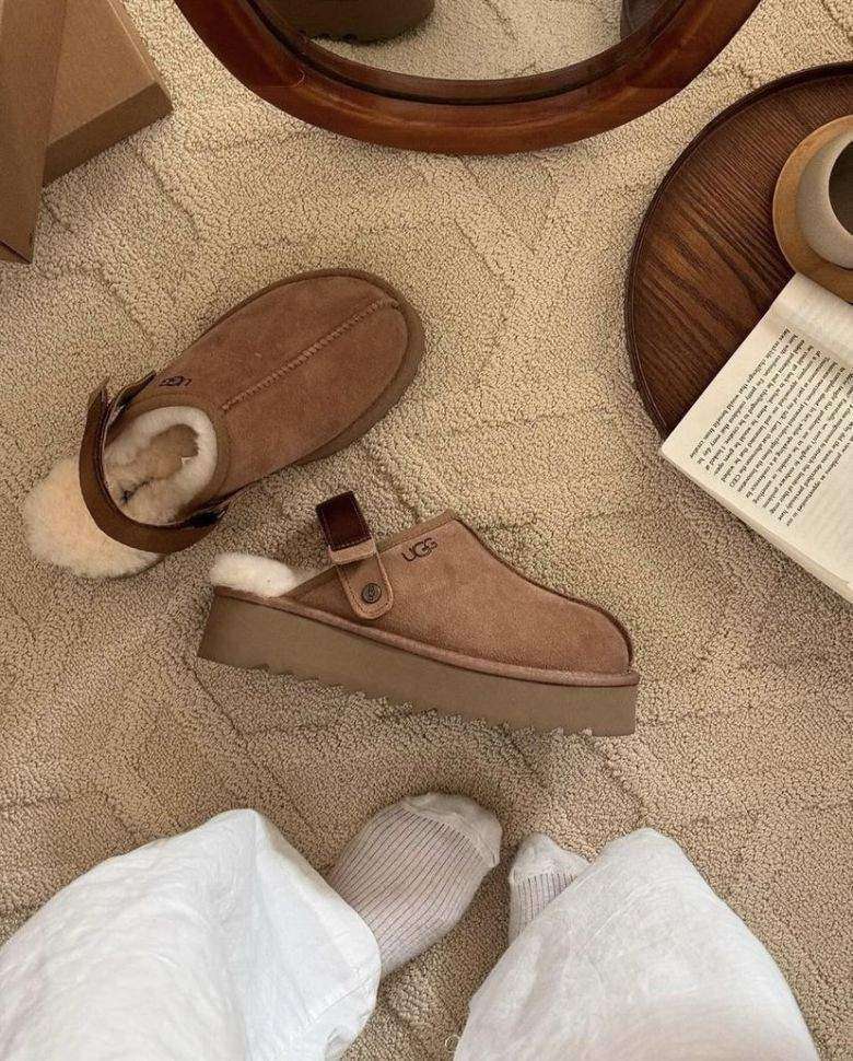 Жіночі UGG Ланах Сандалі Платформа Памаранчеві Lanah Clog Chestnut Platform — фото 9