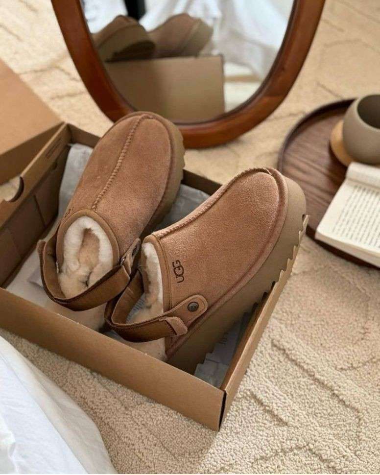 Жіночі UGG Ланах Сандалі Платформа Памаранчеві Lanah Clog Chestnut Platform — фото 10