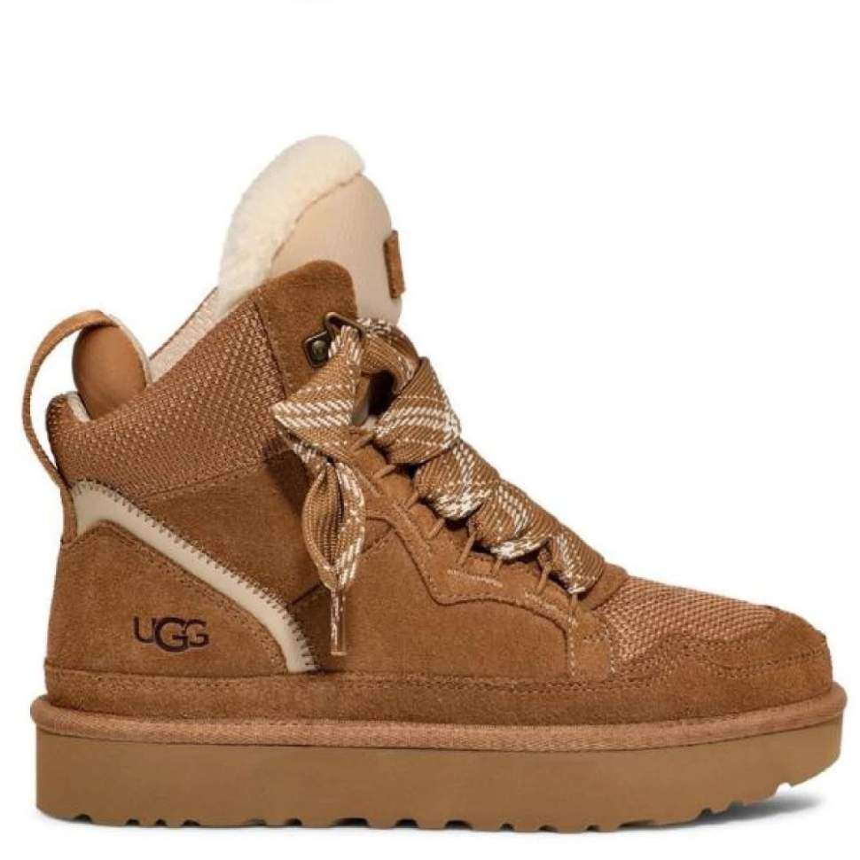 Жіночі UGG Кросівки Зимові Високі Замшеві Коричневі Lowmel Sneaker high Chestnut