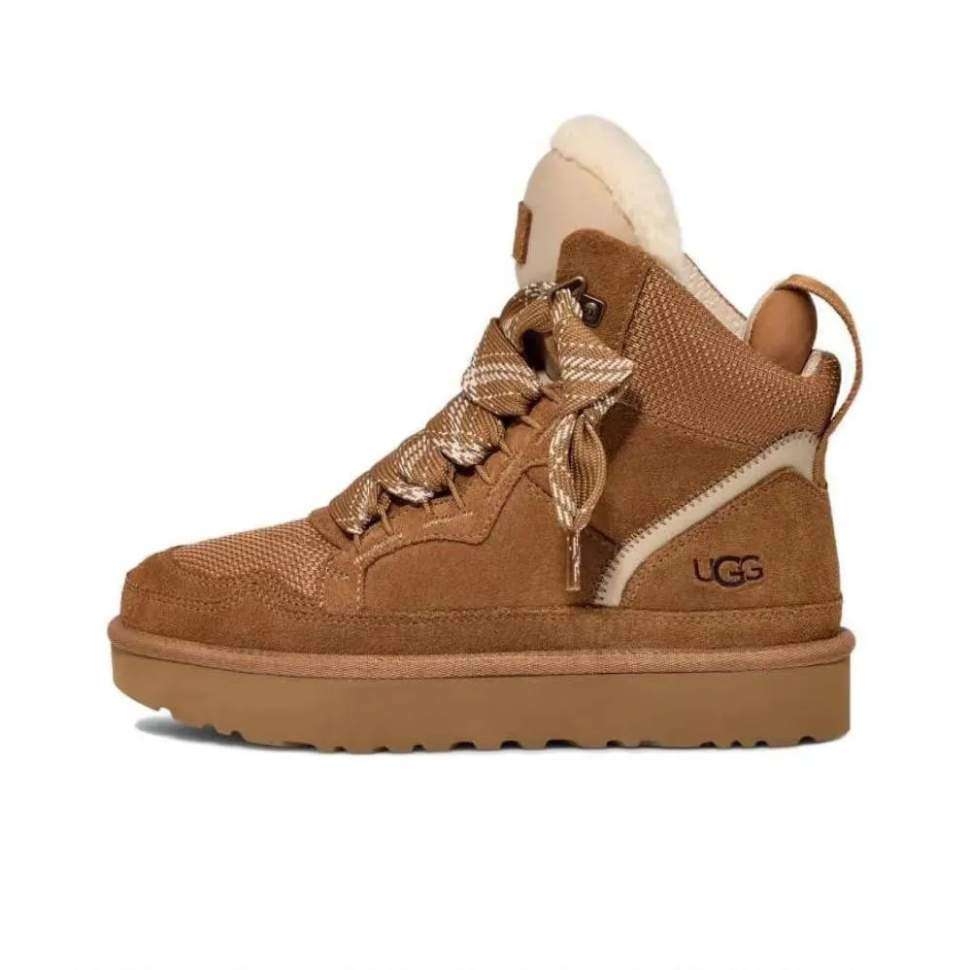 Жіночі UGG Кросівки Зимові Високі Замшеві Коричневі Lowmel Sneaker high Chestnut — фото 2