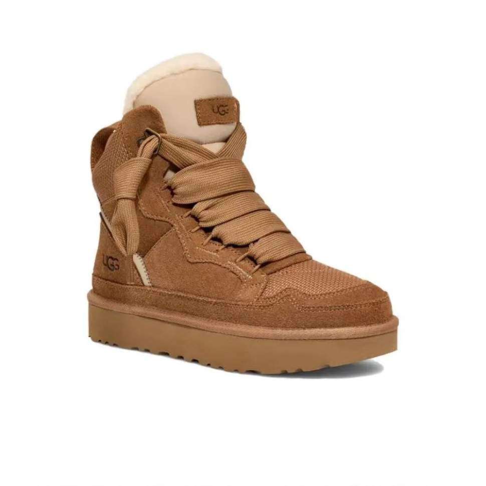Жіночі UGG Кросівки Зимові Високі Замшеві Коричневі Lowmel Sneaker high Chestnut — фото 3