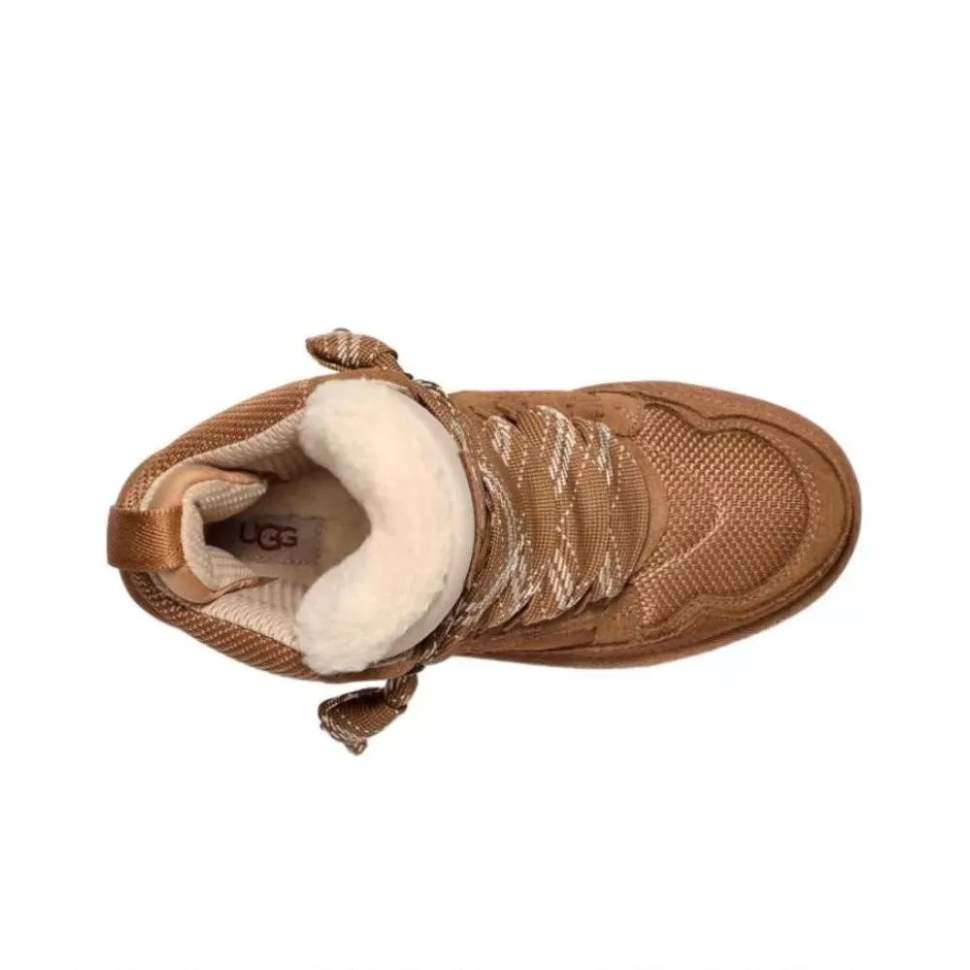 Жіночі UGG Кросівки Зимові Високі Замшеві Коричневі Lowmel Sneaker high Chestnut — фото 4