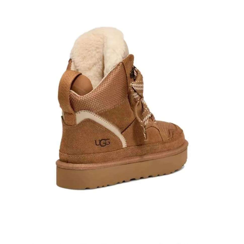 Жіночі UGG Кросівки Зимові Високі Замшеві Коричневі Lowmel Sneaker high Chestnut — фото 5