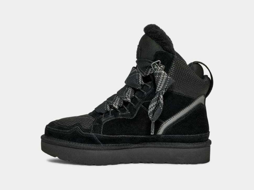 Жіночі UGG Кросівки Зимові Високі Замшеві Чорні Lowmel Sneaker High Black — фото 3