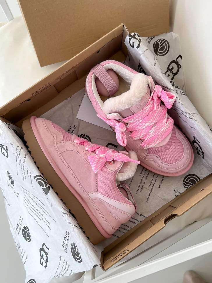 Жіночі UGG кросівки Зимові Замшеві Рожеві Women's Lowmel Pink