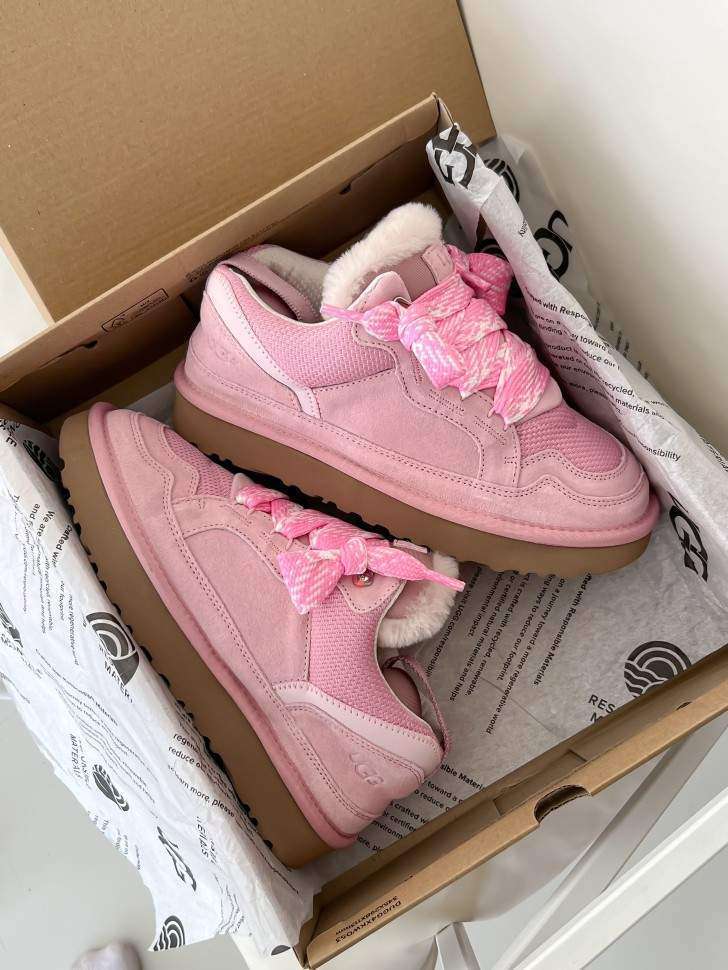 Жіночі UGG кросівки Зимові Замшеві Рожеві Women's Lowmel Pink — фото 2