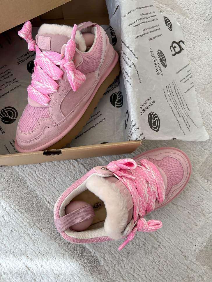 Жіночі UGG кросівки Зимові Замшеві Рожеві Women's Lowmel Pink — фото 3