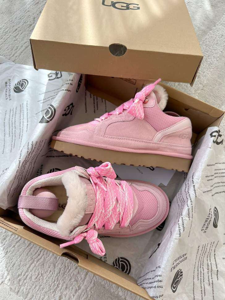 Жіночі UGG кросівки Зимові Замшеві Рожеві Women's Lowmel Pink — фото 6
