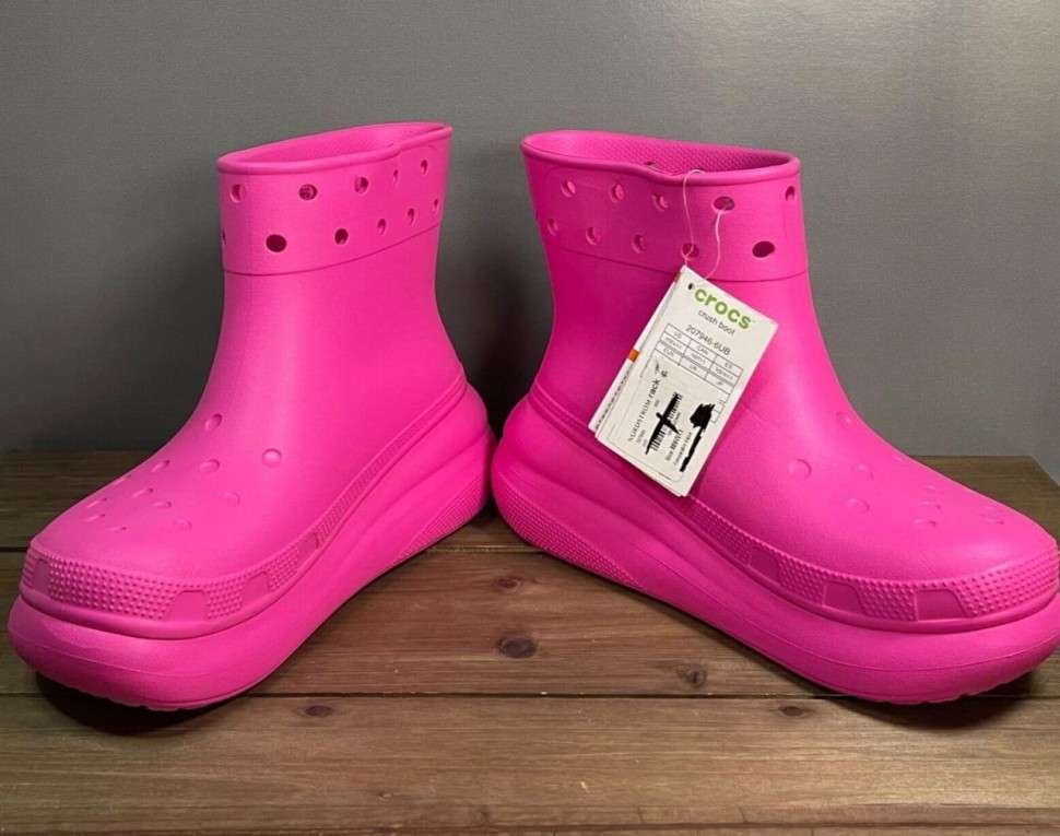 Жіночі гумові чоботи Crocs Crush Rain Boot Juice — фото 8
