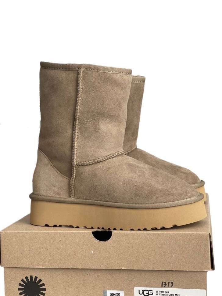 Жіночі UGG Платформа Шот Хакі Short Platform Khaki