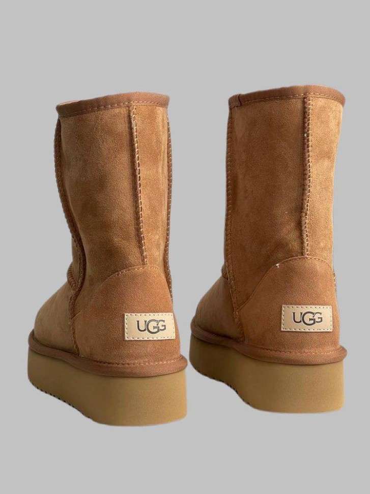 Жіночі UGG Платформа Шот Помаранчеві Short Platform Chestnut — фото 2