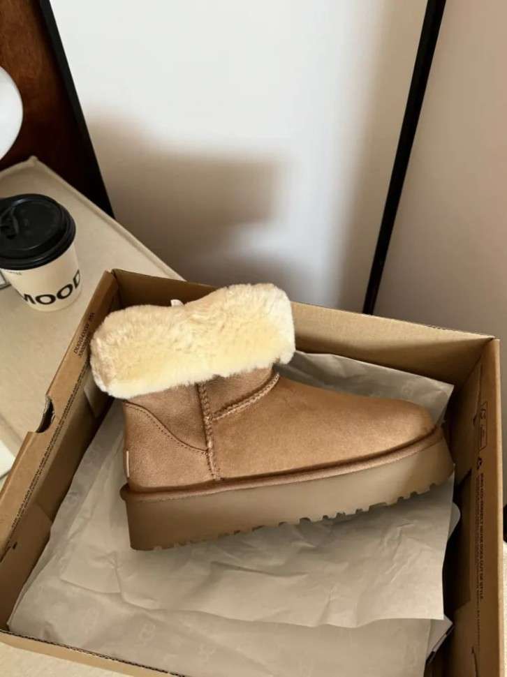 Жіночі UGG Платформа Шот Помаранчеві Short Platform Chestnut — фото 3