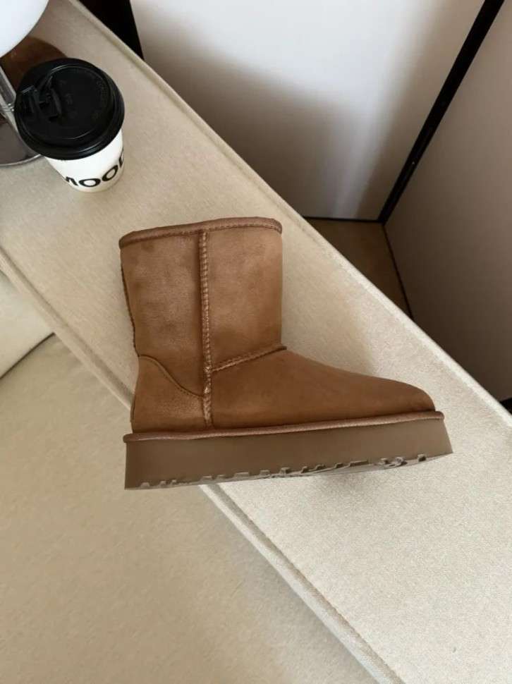 Жіночі UGG Платформа Шот Помаранчеві Short Platform Chestnut — фото 4