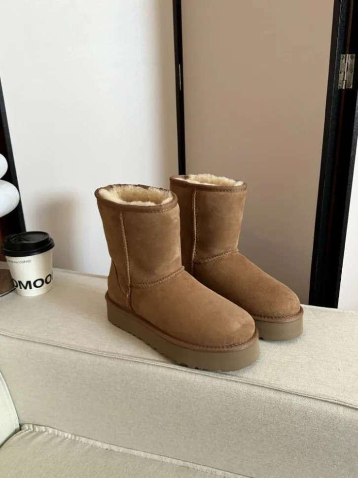 Жіночі UGG Платформа Шот Помаранчеві Short Platform Chestnut — фото 5