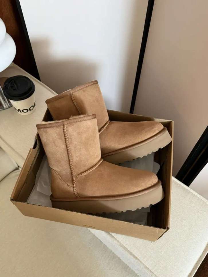 Жіночі UGG Платформа Шот Помаранчеві Short Platform Chestnut — фото 6