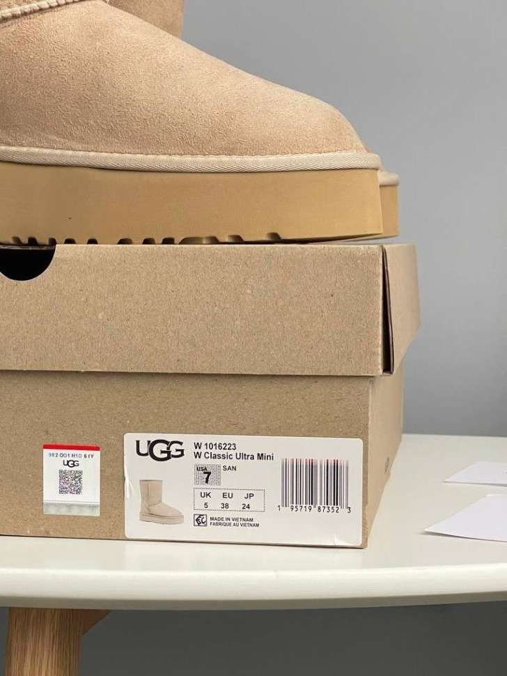 Жіночі UGG Платформа Шот Бежеві Short Platform Beige — фото 6