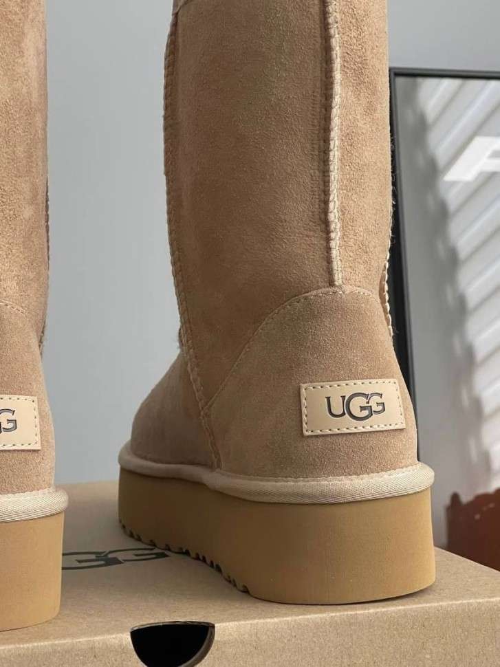 Жіночі UGG Платформа Шот Бежеві Short Platform Beige — фото 7