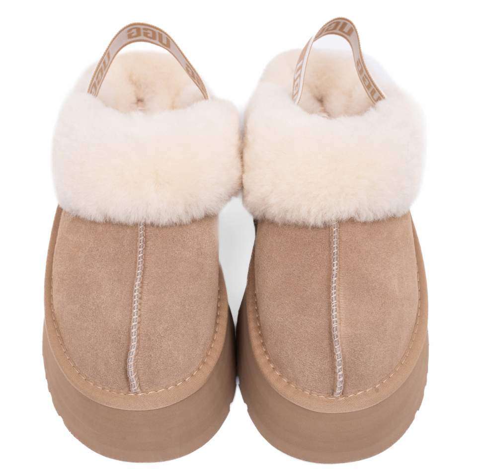 Жіночі UGG Сандалі Платформа Бежеві Замша Funkette Slippers Platform Sand — фото 3